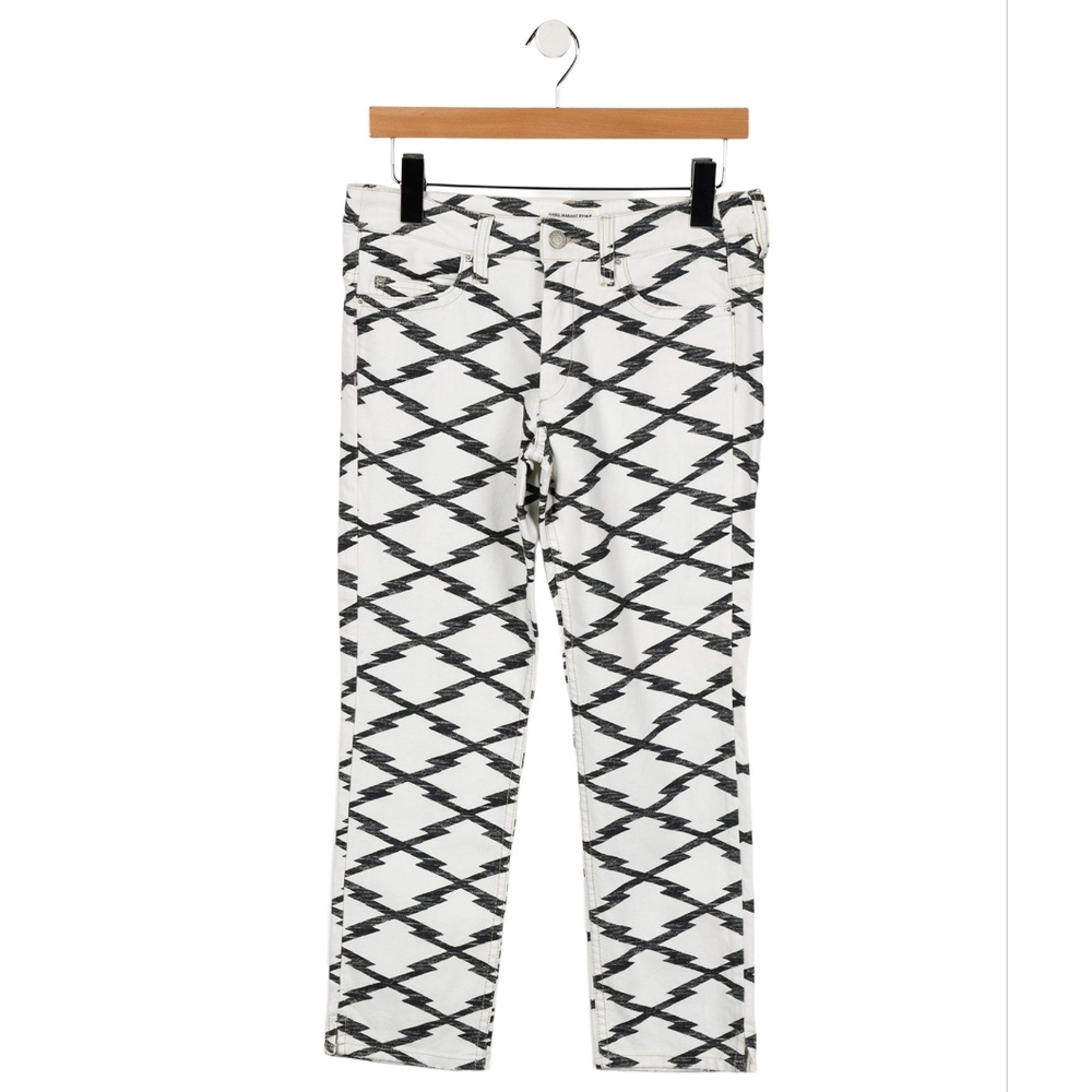 Isabel Marant White Ikat Print Jeans